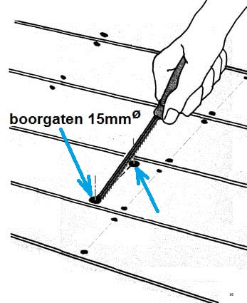 Oorspronkelijk bronbeeld bij Eén vloerplank vervangen