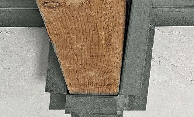 Afb. 14a · Profiel rond een houten balk